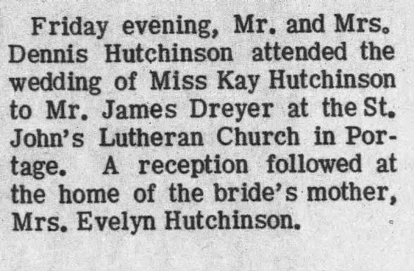 Dreyer, James Dalton News Portage Daily Register 7 Aug 1970